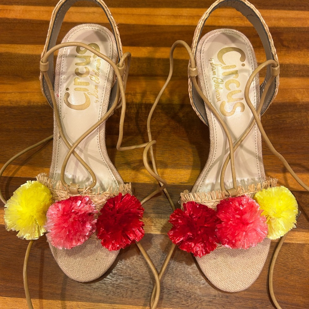 Circus by Sam Edelman Ellie Pom Pom Block Heels